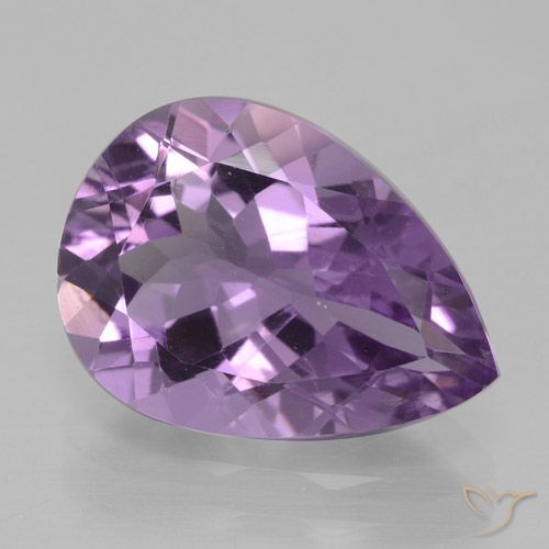 4.05ct Naturale Iris Violetta Ametista, Forma a pera, VVS-VS