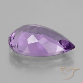 Ametista Viola medio naturale da 4.12 ct, Forma a pera, VVS