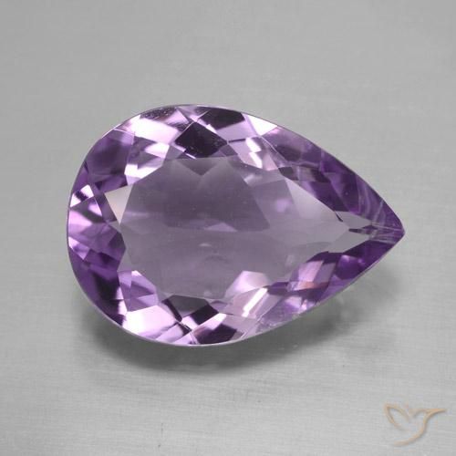 3.60ct Naturale violaceo Ametista, Forma a pera, VS