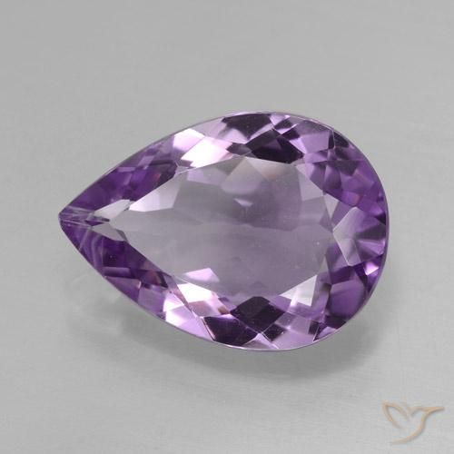 Ametista violaceo naturale da 3.60 ct, Forma a pera, VS