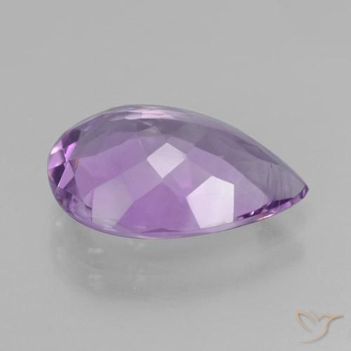 Ametista violaceo naturale da 3.60 ct, Forma a pera, VS