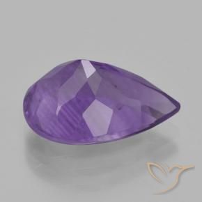 Ametista Viola medio naturale da 4.54 ct, Forma a pera, VS