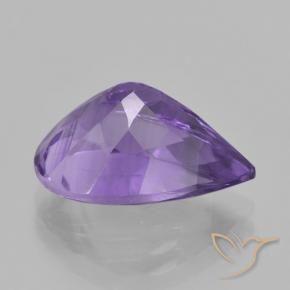 Ametista Viola medio naturale da 4.50 ct, Forma a pera, VVS-VS