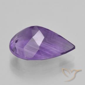 Ametista Viola medio naturale da 4.38 ct, Forma a pera, VS