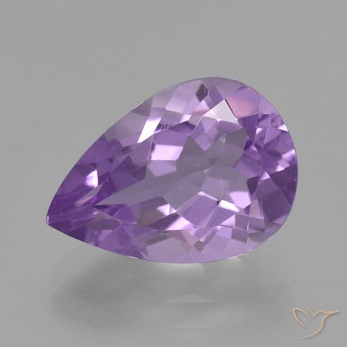 4.48ct Naturale Viola medio Ametista, Forma a pera, VVS-VS