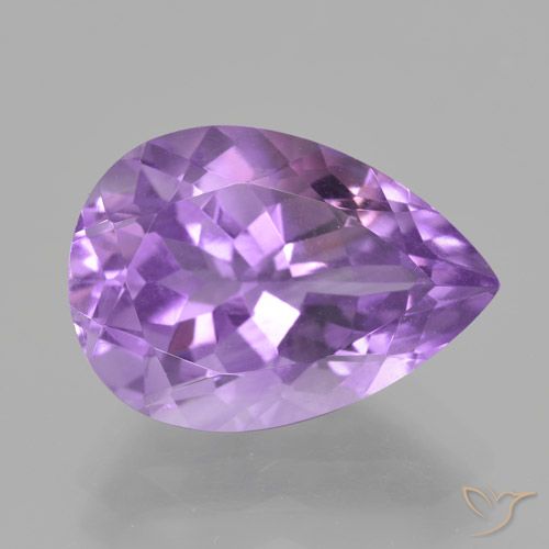 5.09ct Naturale Viola violaceo intenso Ametista, Forma a pera, VS