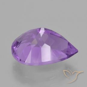 Ametista violaceo naturale da 4.81 ct, Forma a pera, VS