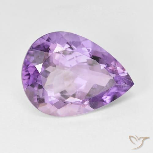 Ametista Deep Iris Violetta naturale da 7.66 ct, Forma a pera, VS