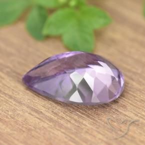 Ametista Viola medio naturale da 7.16 ct, Forma a pera, VS
