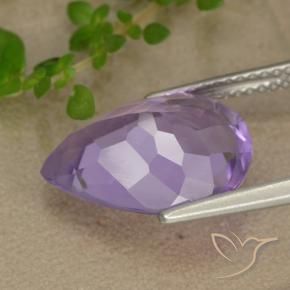 Ametista Viola Iris Rosato naturale da 4.72 ct, Forma a pera, VS
