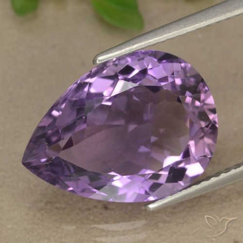 7.62ct Naturale Viola violaceo medio Ametista, Forma a pera, VS
