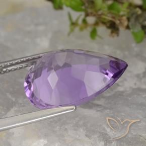 Ametista Melanzane Viola naturale da 6.54 ct, Forma a pera, VVS-VS