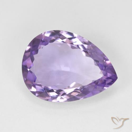Ametista Viola medio naturale da 6.93 ct, Forma a pera, VVS-VS