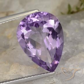 Ametista violaceo naturale da 6.77 ct, Forma a pera, VS
