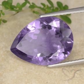 Ametista Viola scuro naturale da 6.32 ct, Forma a pera, VS