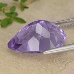 Ametista Viola medio naturale da 7.18 ct, Forma a pera, VS