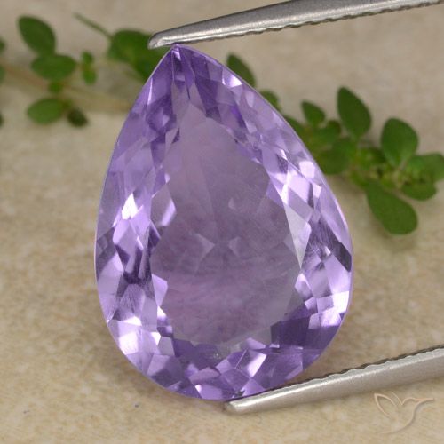 6.59ct Naturale Viola medio Ametista, Forma a pera, VS