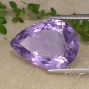 Ametista Viola medio naturale da 6.59 ct, Forma a pera, VS