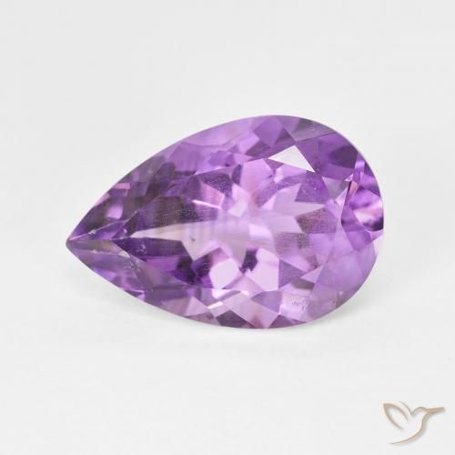 5.06ct Naturale violaceo Ametista, Forma a pera, VS