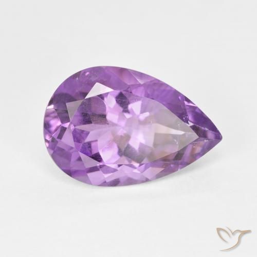 Ametista violaceo naturale da 5.06 ct, Forma a pera, VS