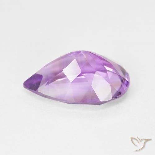 Ametista violaceo naturale da 5.06 ct, Forma a pera, VS