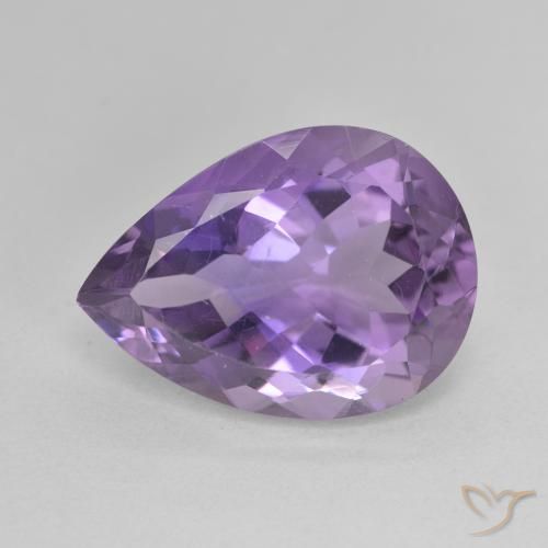 7.22ct Naturale violaceo Ametista, Forma a pera, VVS-VS