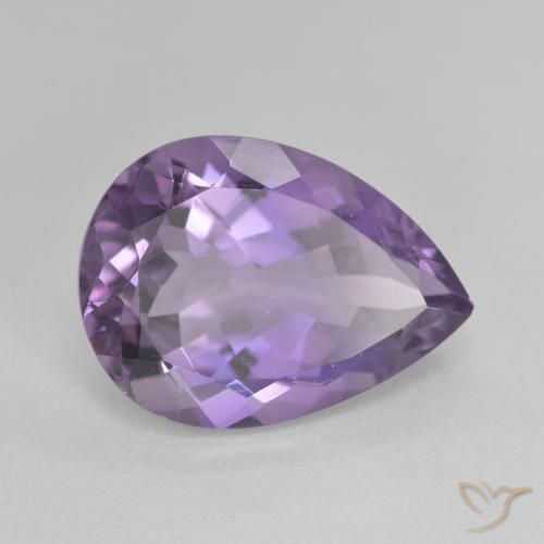 Ametista violaceo naturale da 7.22 ct, Forma a pera, VVS-VS