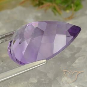 Ametista violaceo naturale da 6.68 ct, Forma a pera, VVS-VS