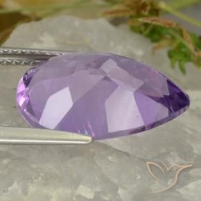 Ametista violaceo naturale da 6.71 ct, Forma a pera, VVS-VS