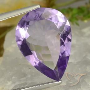 Ametista violaceo naturale da 5.86 ct, Forma a pera, VVS-VS