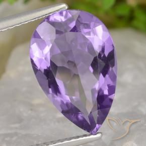 Ametista Viola tendente al rosa naturale da 4.77 ct, Forma a pera, VS