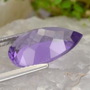 Ametista Viola tendente al rosa naturale da 4.77 ct, Forma a pera, VS