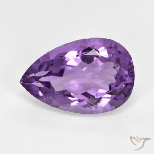 5.43ct Naturale Viola medio Ametista, Forma a pera, VS