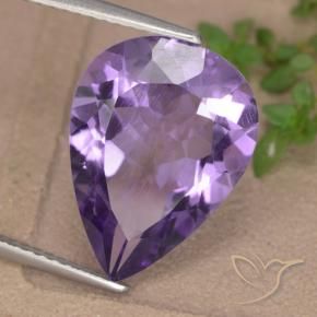 Ametista violaceo naturale da 5.97 ct, Forma a pera, VVS-VS