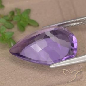 Ametista violaceo naturale da 5.97 ct, Forma a pera, VVS-VS