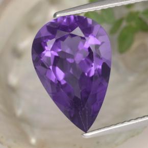 Ametista Viola naturale da 4.76 ct, Forma a pera, VS
