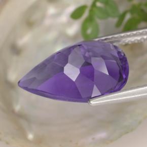 Ametista Viola naturale da 4.76 ct, Forma a pera, VS