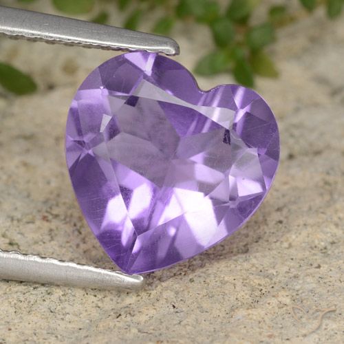 2.76ct Naturale Viola medio Ametista, Cuore, VS