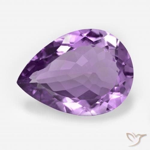 6.14ct Naturale viola vivido Ametista, Forma a pera, VS