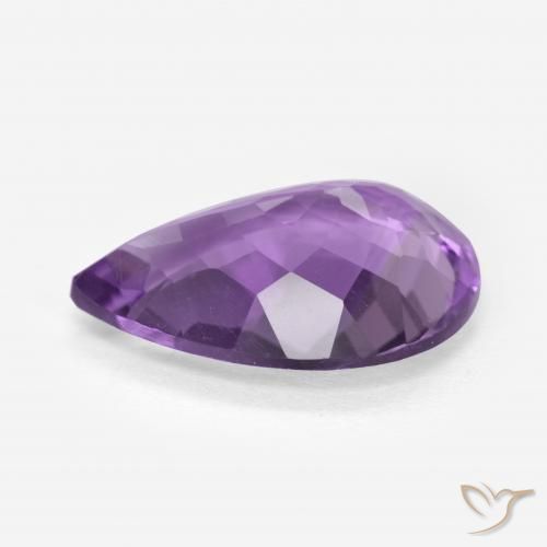 Ametista viola vivido naturale da 6.14 ct, Forma a pera, VS