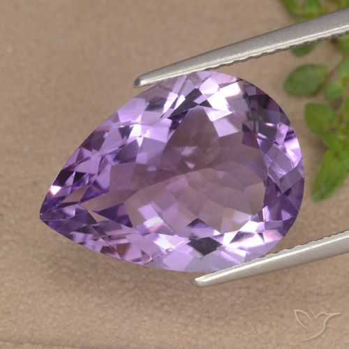 6.52ct Naturale Viola scuro Ametista, Forma a pera, VVS-VS