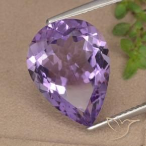 Ametista Viola scuro naturale da 6.52 ct, Forma a pera, VVS-VS
