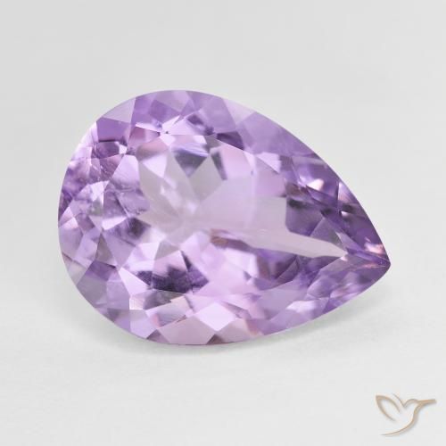 Ametista Viola medio naturale da 7.28 ct, Forma a pera, VS