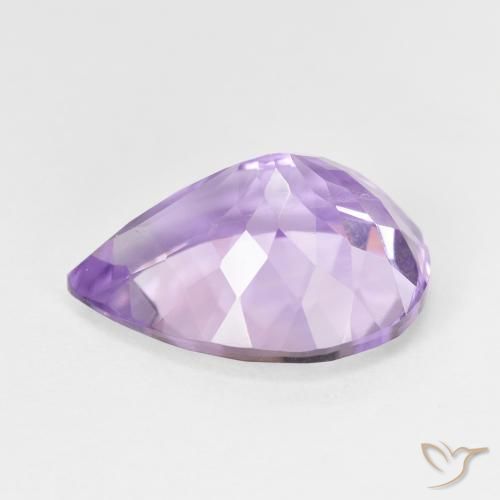 Ametista Viola medio naturale da 7.28 ct, Forma a pera, VS