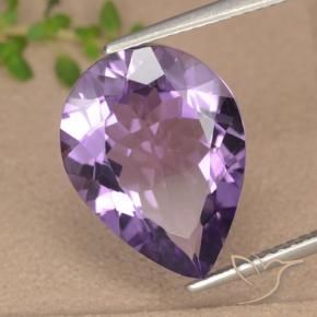 Ametista Viola-Rosa Medio naturale da 6.18 ct, Forma a pera, VS