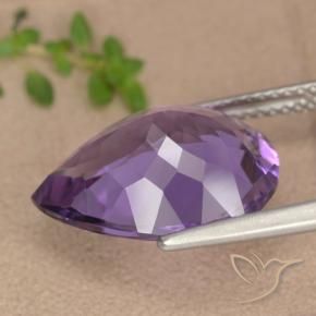 Ametista Viola-Rosa Medio naturale da 6.18 ct, Forma a pera, VS