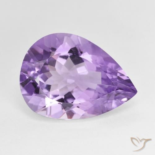 7.29ct Naturale Viola scuro Ametista, Forma a pera, VVS-VS