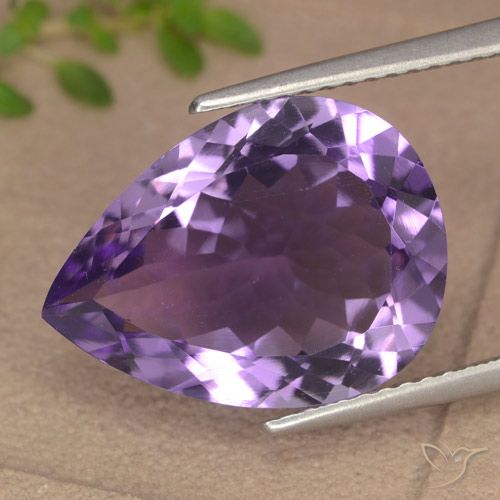 6.79ct Naturale Melanzane Viola Ametista, Forma a pera, VVS-VS
