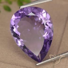 Ametista Melanzane Viola naturale da 6.79 ct, Forma a pera, VVS-VS