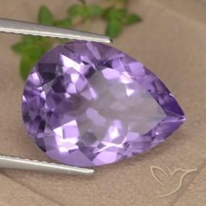 Ametista Viola medio naturale da 6.83 ct, Forma a pera, VVS-VS
